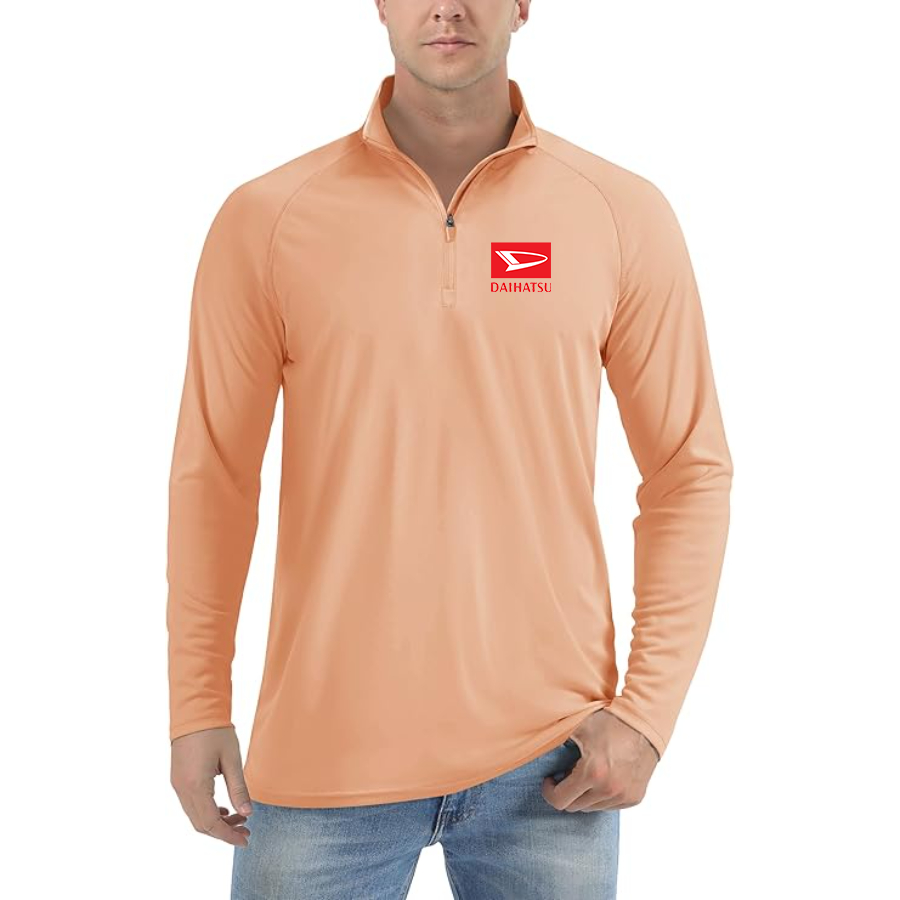 Men's Daihatsu Car Truck Lightweight Quarter-Zip Athletic Shirt Long Sleeve