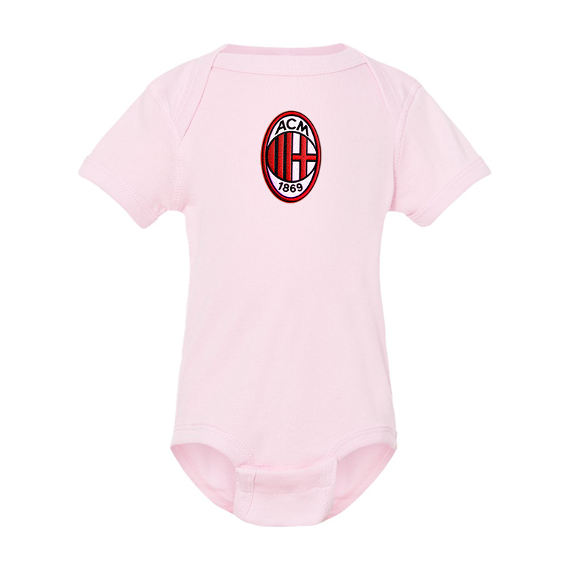 AC Milan Embroidered Rabbit Skins Infant Baby Rib Bodysuit