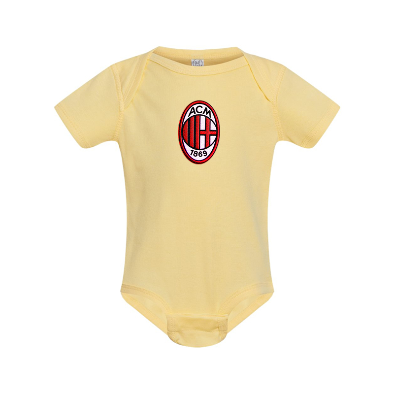 AC Milan Embroidered Rabbit Skins Infant Baby Rib Bodysuit