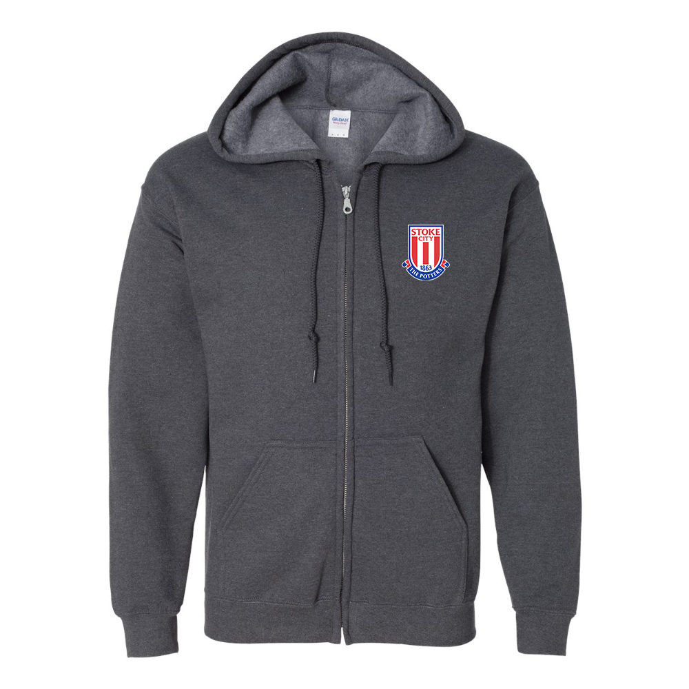 Men's Stoke City Soccer JERZEES NuBlend Full-Zip Hooded Sweatshirt