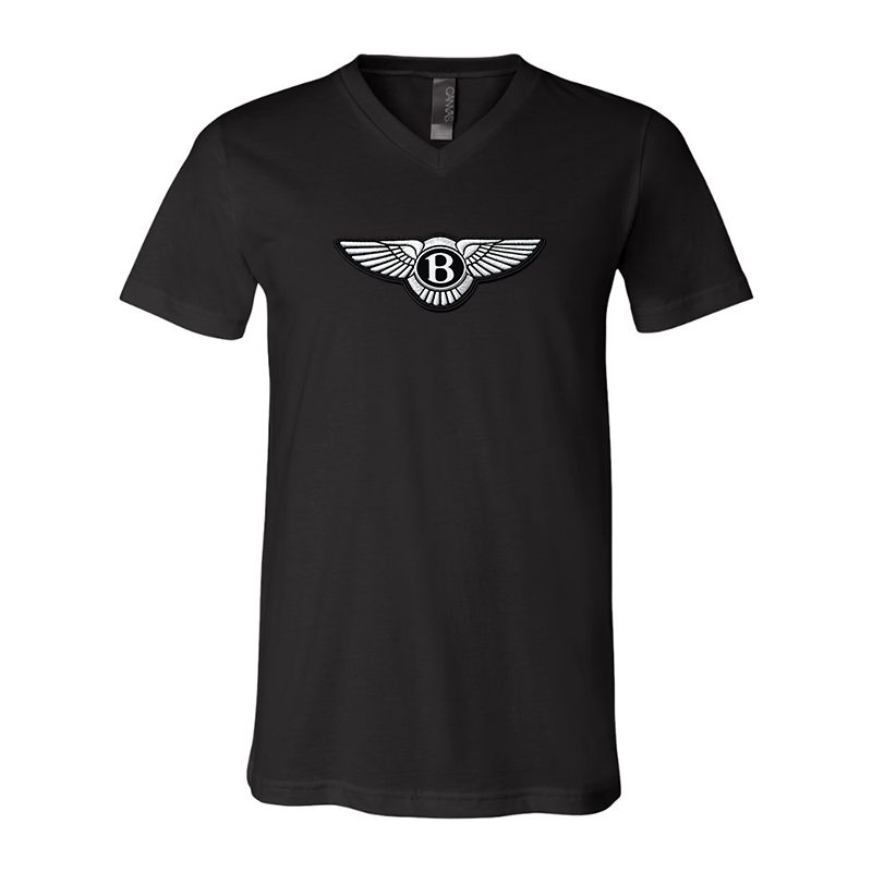 Embroidered Bentley BELLA CANVAS - Jersey V-Neck T-Shirt