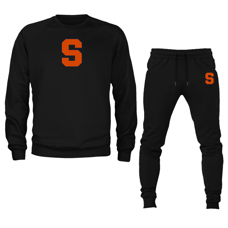 Men's Syracuse Orange Crewneck Sweatshirt Joggers Suit