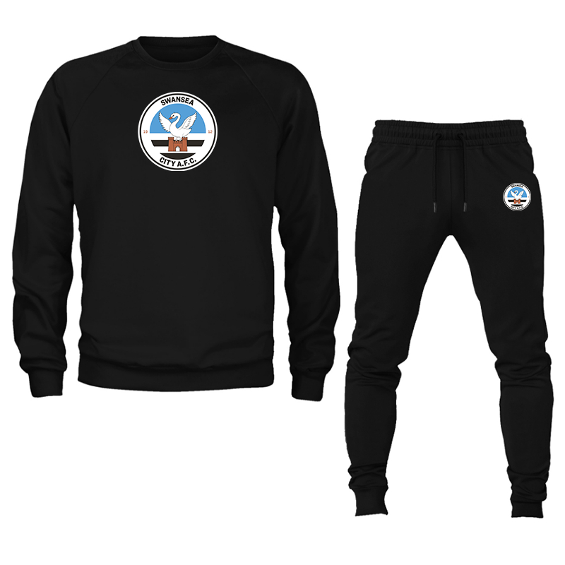 Men's Swansea City Soccer Crewneck Sweatshirt Joggers Suit