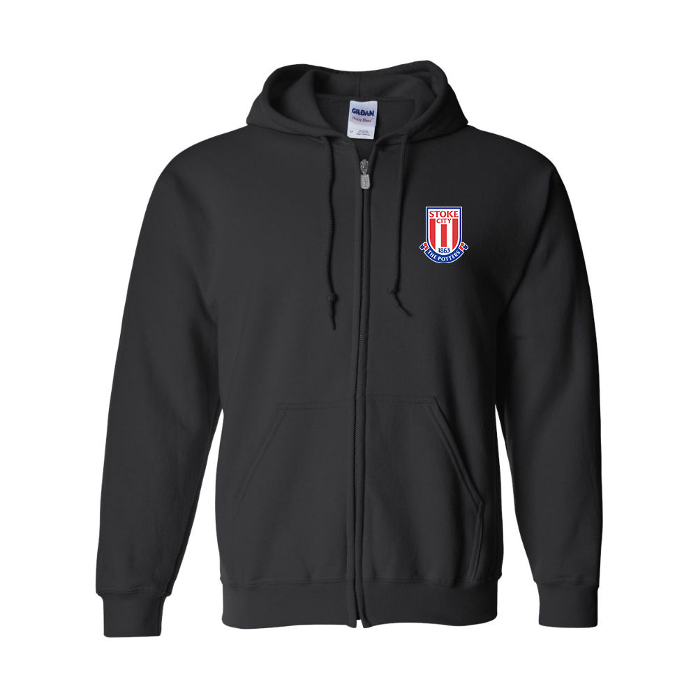 Men's Stoke City Soccer JERZEES NuBlend Full-Zip Hooded Sweatshirt