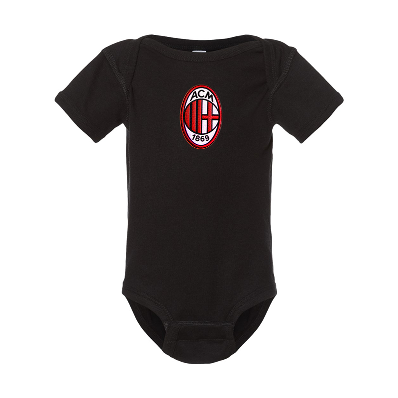 AC Milan Embroidered Rabbit Skins Infant Baby Rib Bodysuit