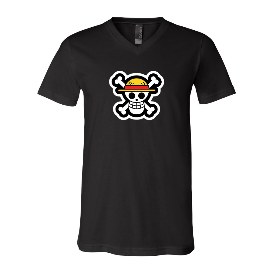 Men's Straw Hat BELLA + CANVAS - Jersey V-Neck T-Shirt