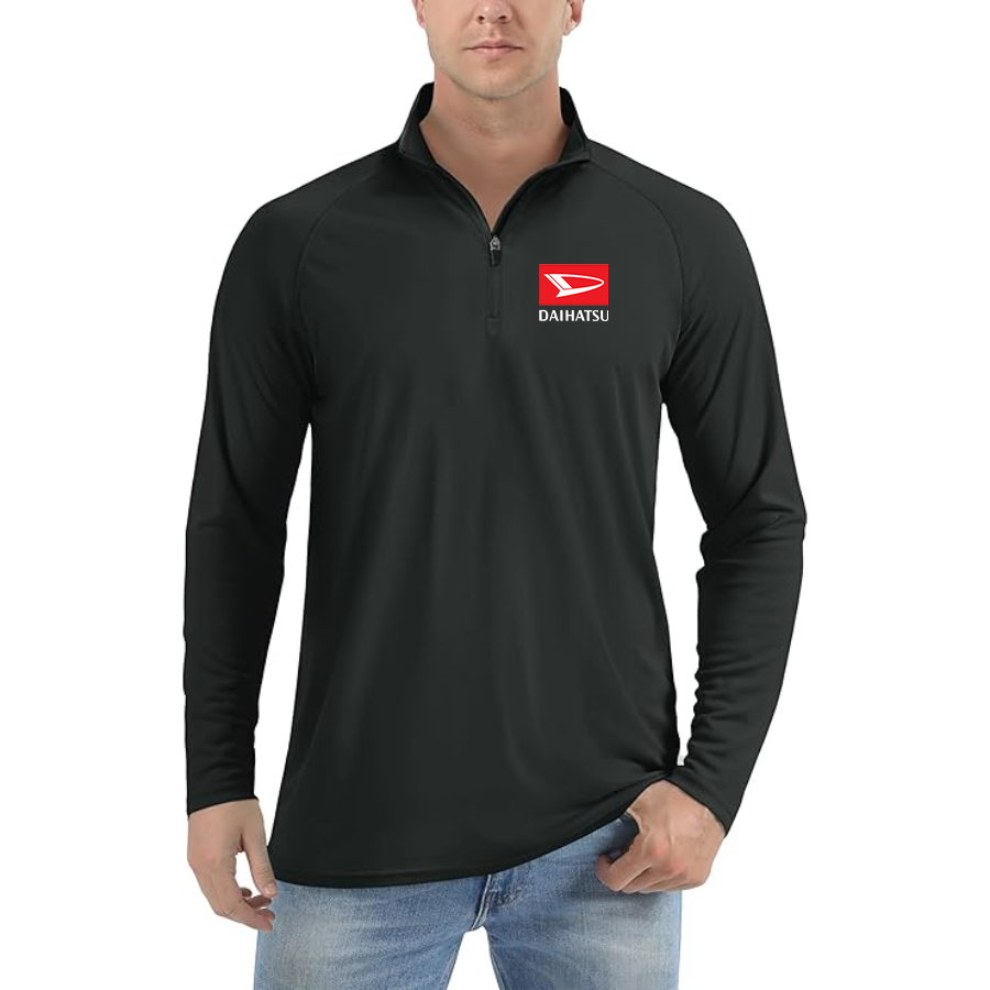 Men's Daihatsu Car Truck Lightweight Quarter-Zip Athletic Shirt Long Sleeve