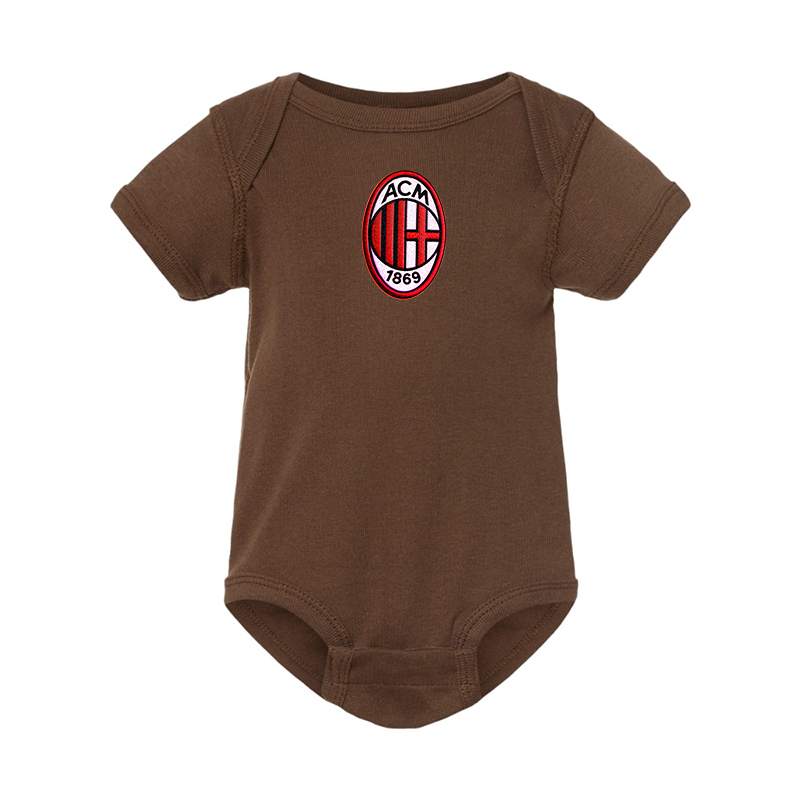 AC Milan Embroidered Rabbit Skins Infant Baby Rib Bodysuit