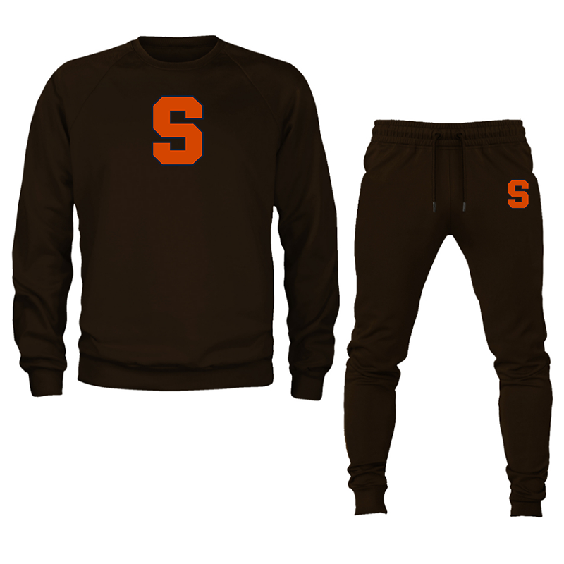 Men's Syracuse Orange Crewneck Sweatshirt Joggers Suit