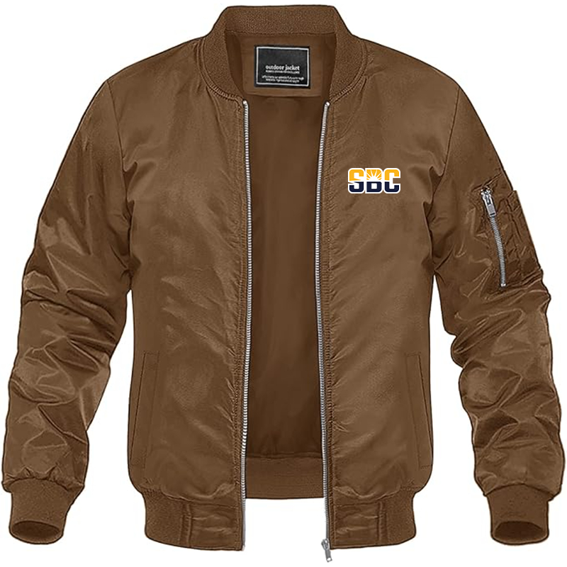 Men's Sun Belt Conference Lightweight Bomber Jacket Windbreaker Softshell Varsity Jacket Coat