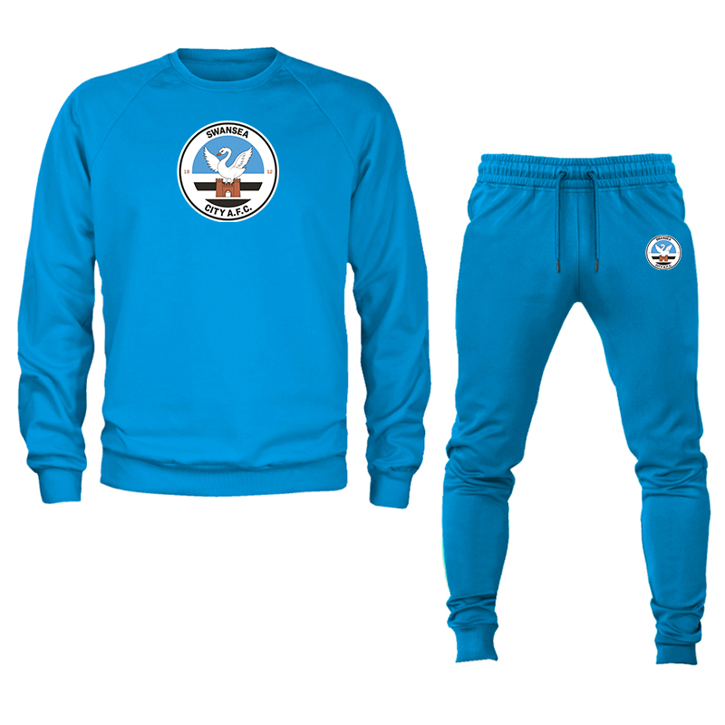 Men's Swansea City Soccer Crewneck Sweatshirt Joggers Suit
