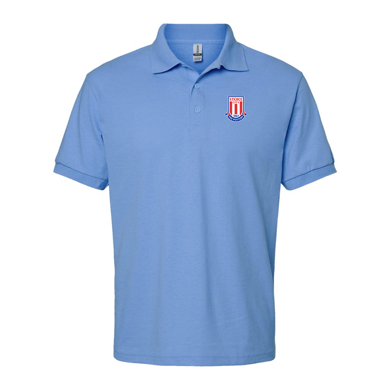 Men's Stoke City Soccer Gildan Dry Blend Jersey Polo