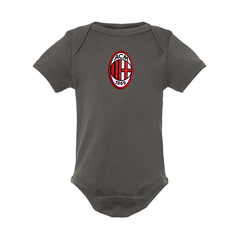 AC Milan Embroidered Rabbit Skins Infant Baby Rib Bodysuit