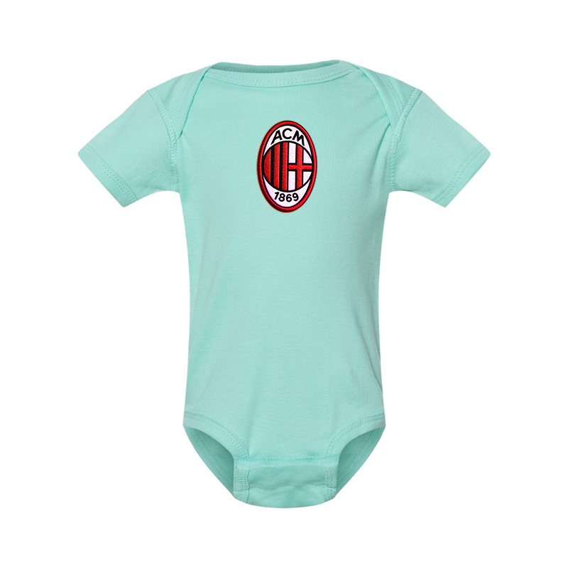 AC Milan Embroidered Rabbit Skins Infant Baby Rib Bodysuit