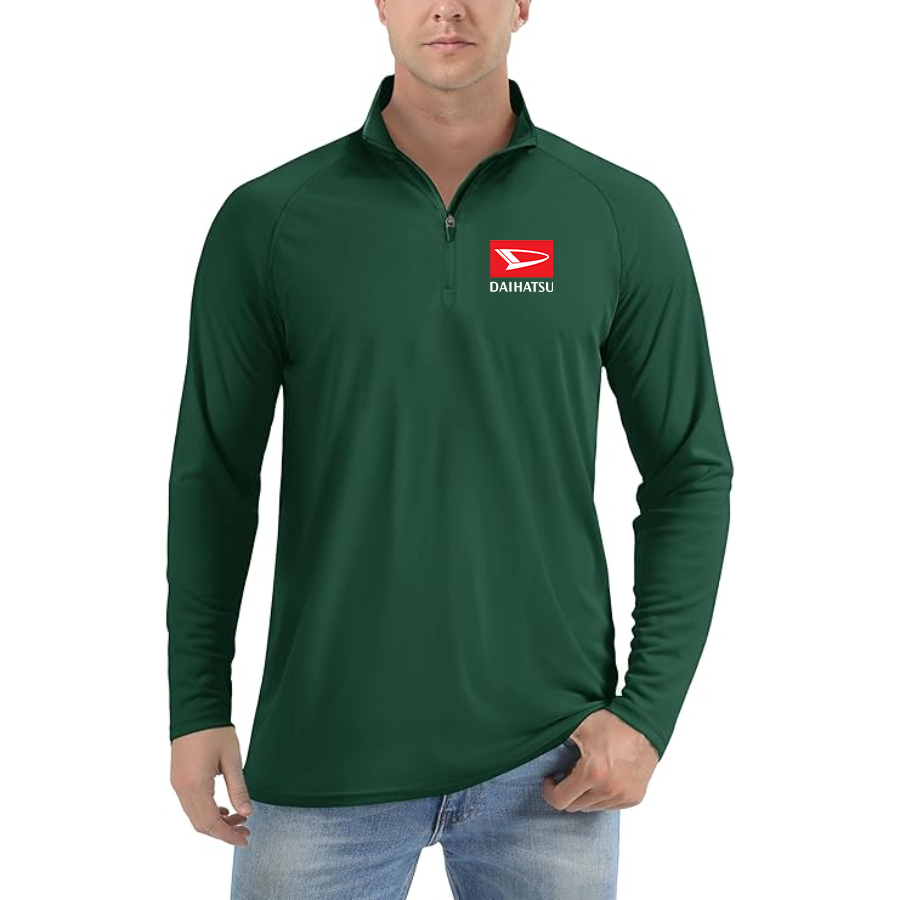 Men's Daihatsu Car Truck Lightweight Quarter-Zip Athletic Shirt Long Sleeve