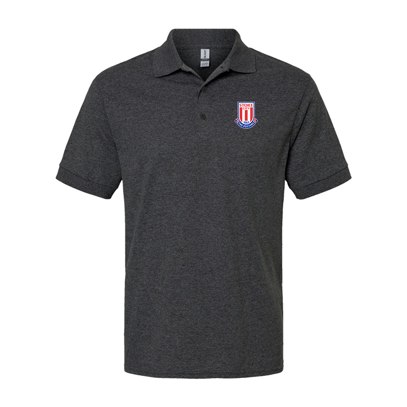 Men's Stoke City Soccer Gildan Dry Blend Jersey Polo