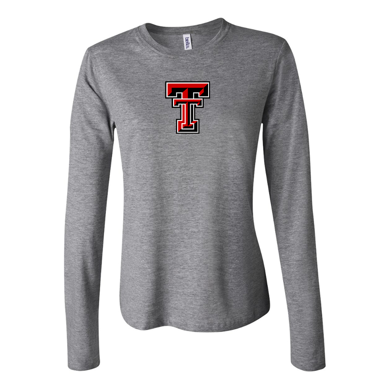 BELLA CANVAS Women’s Texas Tech Red Raiders Jersey Long Sleeve Tee