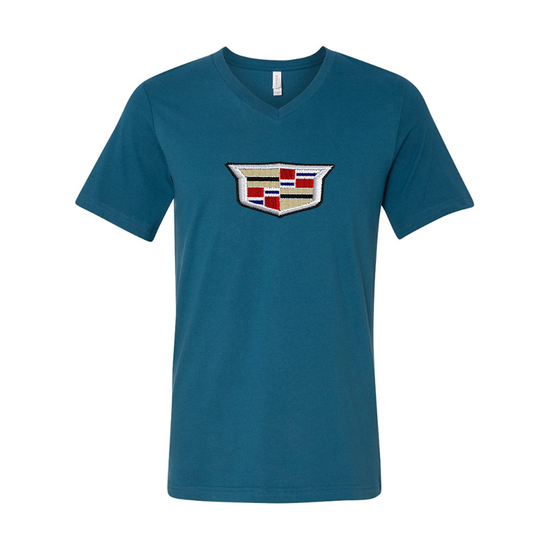 Embroidered Cadillac BELLA CANVAS - Jersey V-Neck T-Shirt