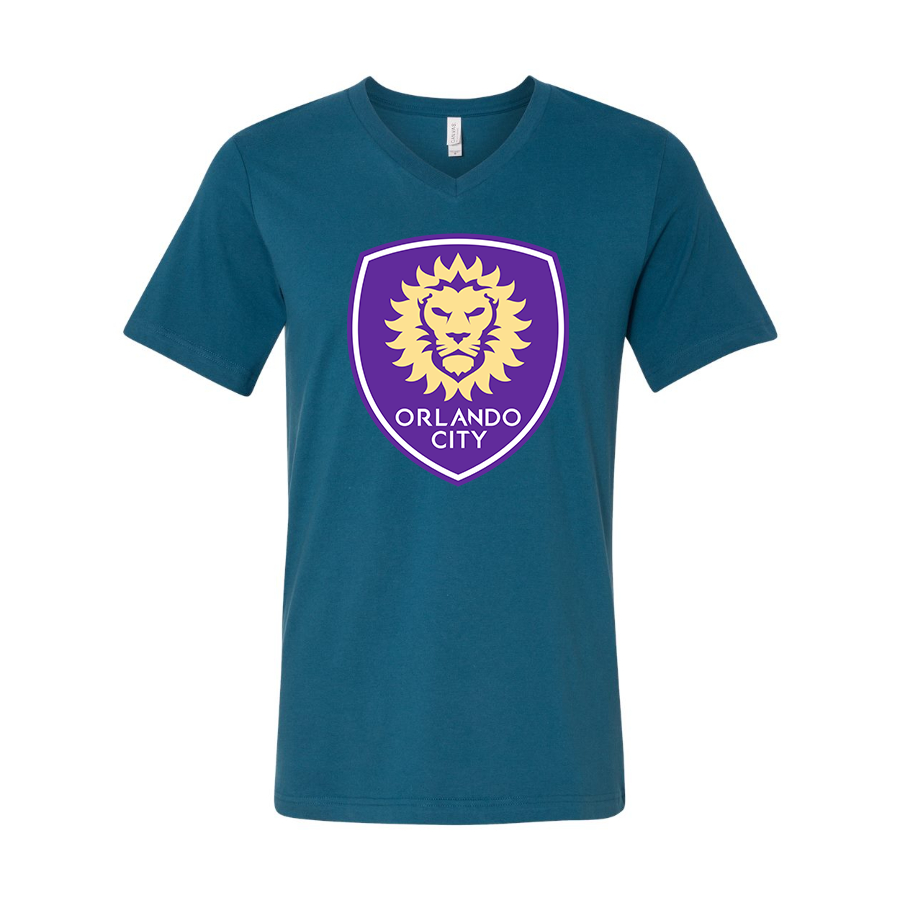 Men's Orlando City Soccer BELLA + CANVAS - Jersey V-Neck T-Shirt