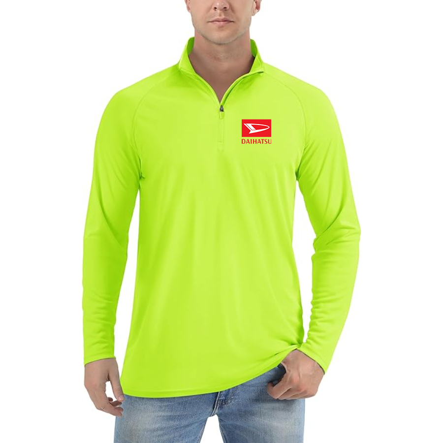 Men's Daihatsu Car Truck Lightweight Quarter-Zip Athletic Shirt Long Sleeve