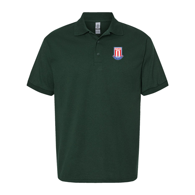 Men's Stoke City Soccer Gildan Dry Blend Jersey Polo