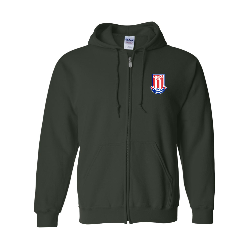 Men's Stoke City Soccer JERZEES NuBlend Full-Zip Hooded Sweatshirt