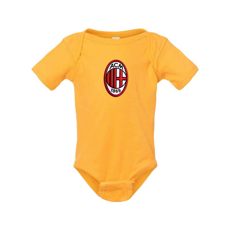 AC Milan Embroidered Rabbit Skins Infant Baby Rib Bodysuit