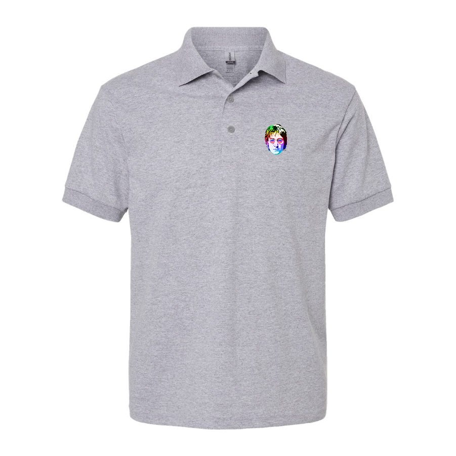 Men's John Lennon Face Art Music Dry Blend Polo