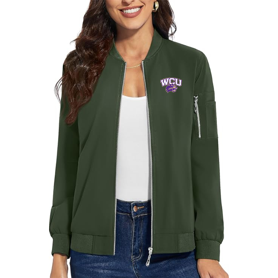 Women's Western Carolina Catamounts Premium Bomber Jacket Outerwear