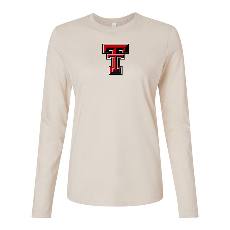 BELLA CANVAS Women’s Texas Tech Red Raiders Jersey Long Sleeve Tee