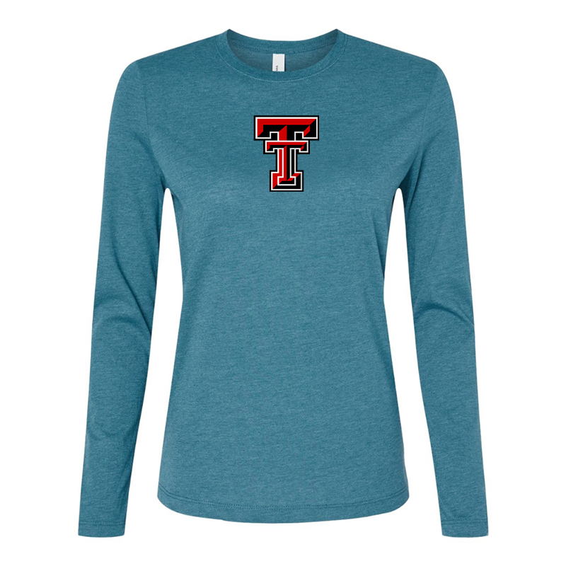 BELLA CANVAS Women’s Texas Tech Red Raiders Jersey Long Sleeve Tee