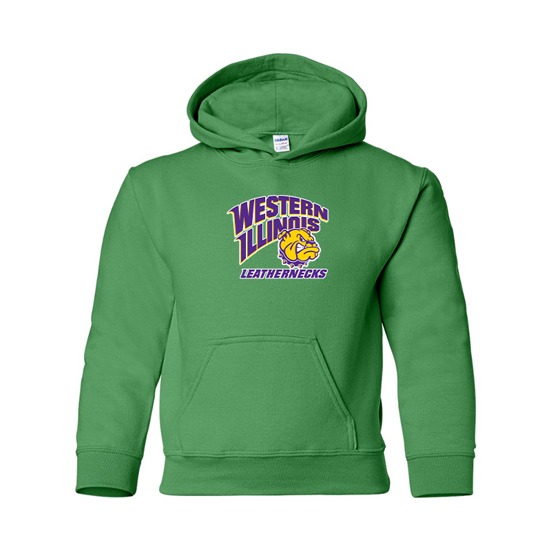 Youth Western Illinois Leathernecks Gildan Heavy Blend Hooded Sweatshirt