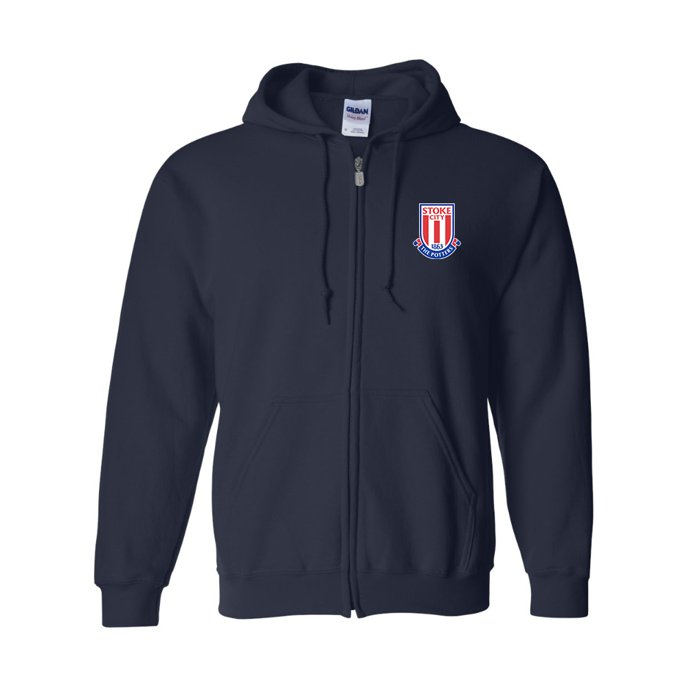 Men's Stoke City Soccer JERZEES NuBlend Full-Zip Hooded Sweatshirt