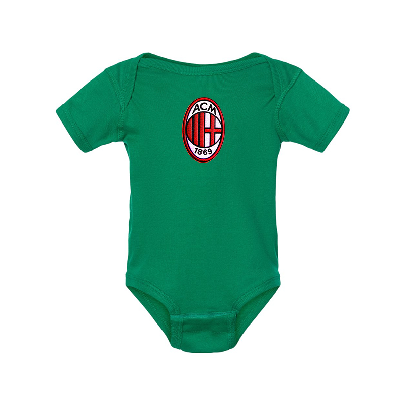 AC Milan Embroidered Rabbit Skins Infant Baby Rib Bodysuit