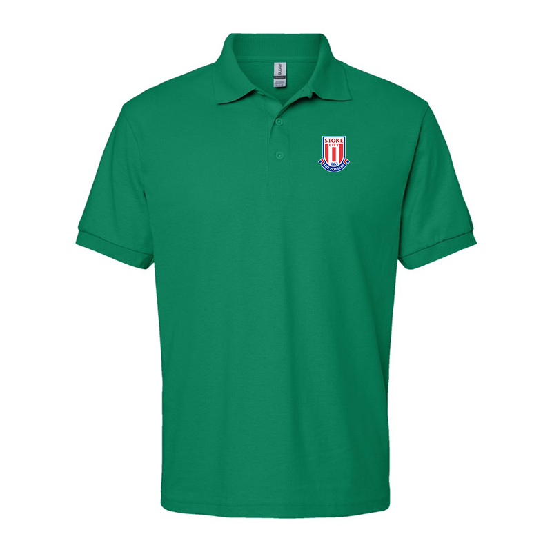 Men's Stoke City Soccer Gildan Dry Blend Jersey Polo