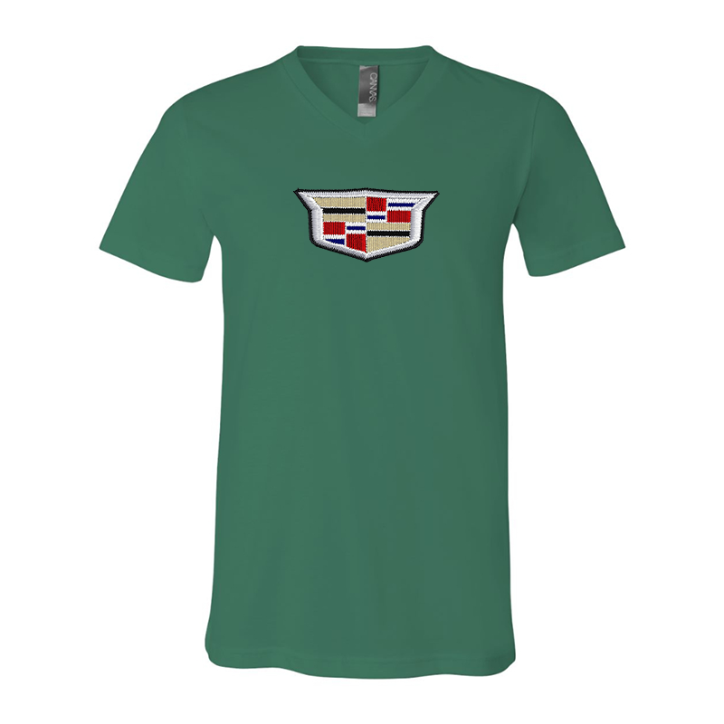 Embroidered Cadillac BELLA CANVAS - Jersey V-Neck T-Shirt