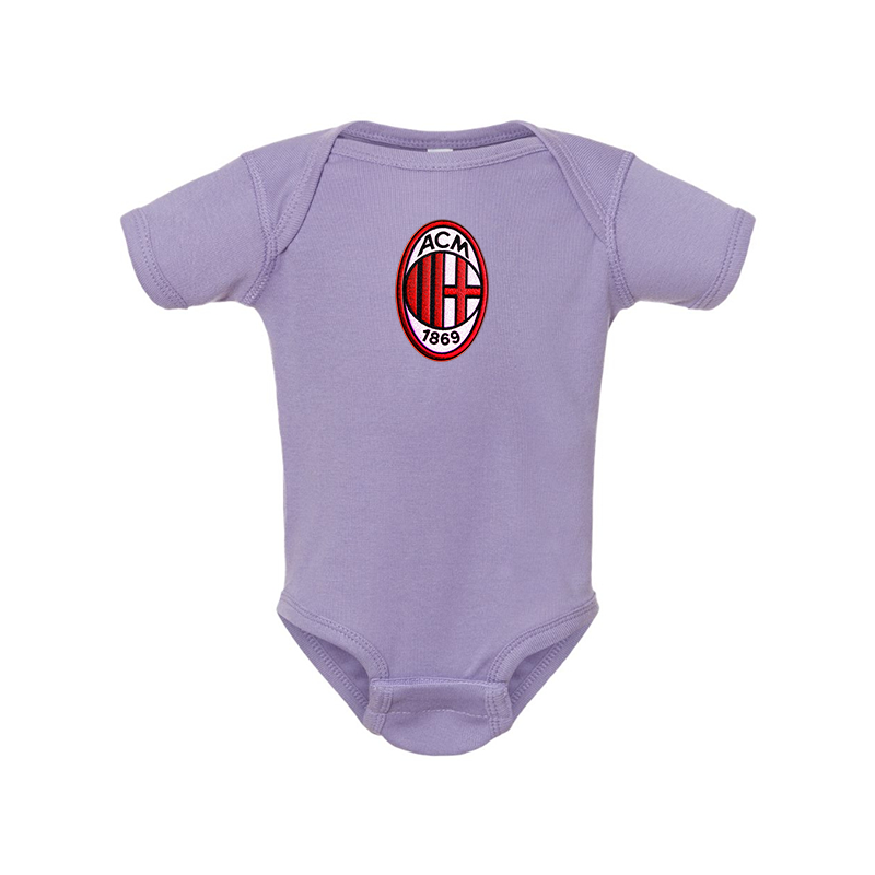 AC Milan Embroidered Rabbit Skins Infant Baby Rib Bodysuit