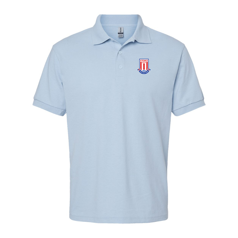 Men's Stoke City Soccer Gildan Dry Blend Jersey Polo