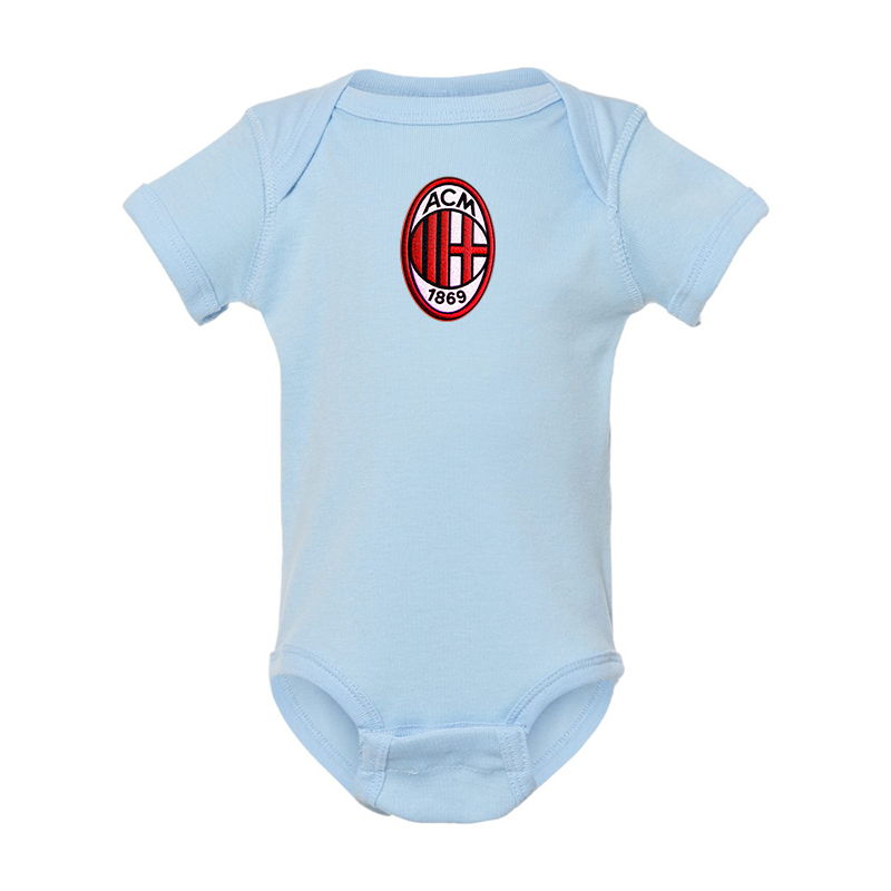 AC Milan Embroidered Rabbit Skins Infant Baby Rib Bodysuit