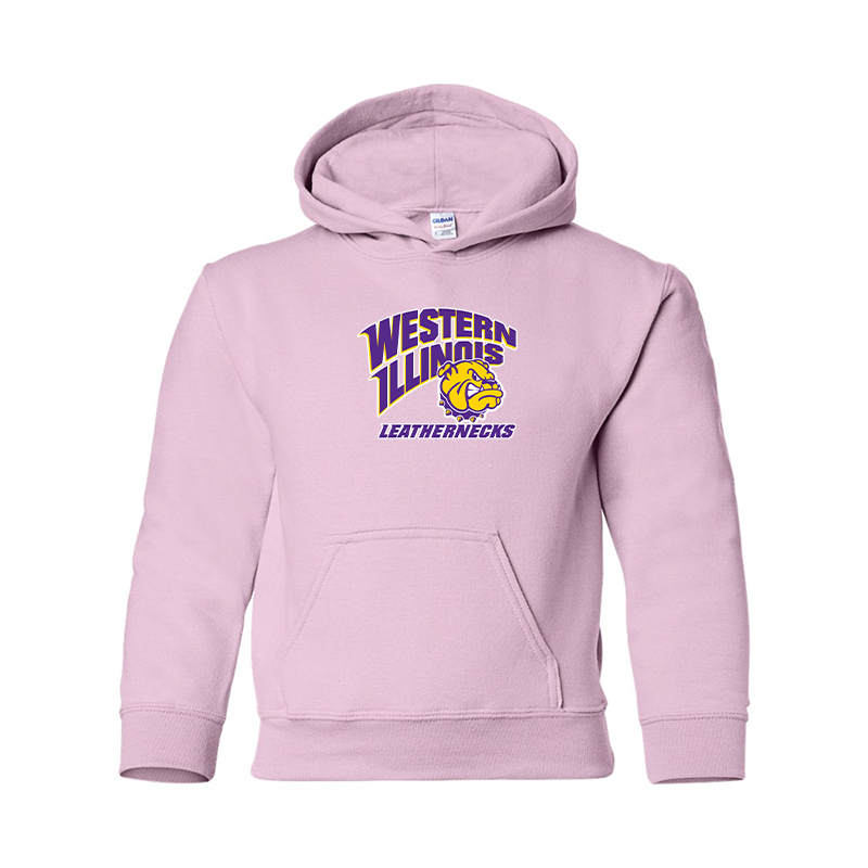 Youth Western Illinois Leathernecks Gildan Heavy Blend Hooded Sweatshirt