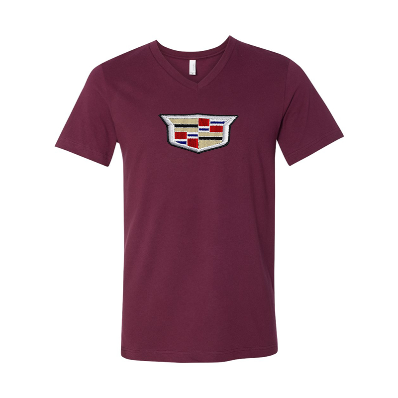 Embroidered Cadillac BELLA CANVAS - Jersey V-Neck T-Shirt