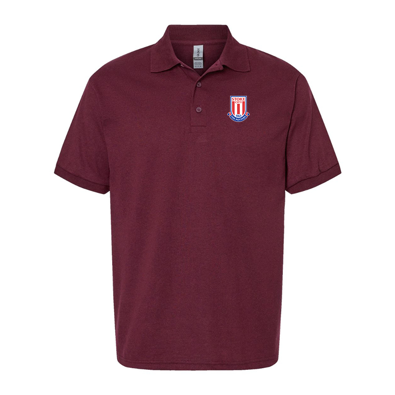 Men's Stoke City Soccer Gildan Dry Blend Jersey Polo