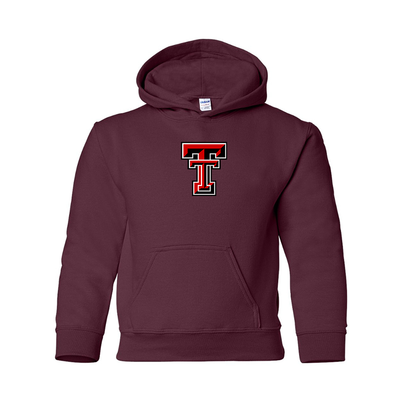Youth Texas Tech Red Raiders Gildan Heavy Blend Hooded Sweatshirt