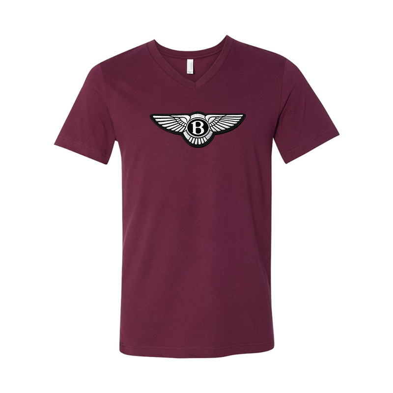Embroidered Bentley BELLA CANVAS - Jersey V-Neck T-Shirt