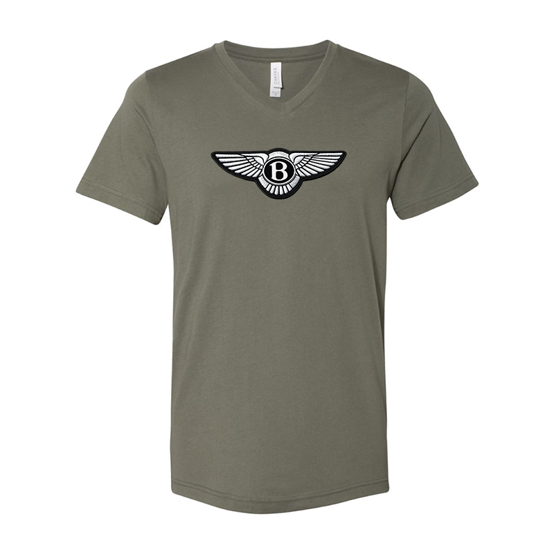 Embroidered Bentley BELLA CANVAS - Jersey V-Neck T-Shirt