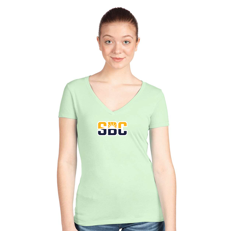 Women's Sun Belt Conferencer Next Level V-Neck T-Shirt