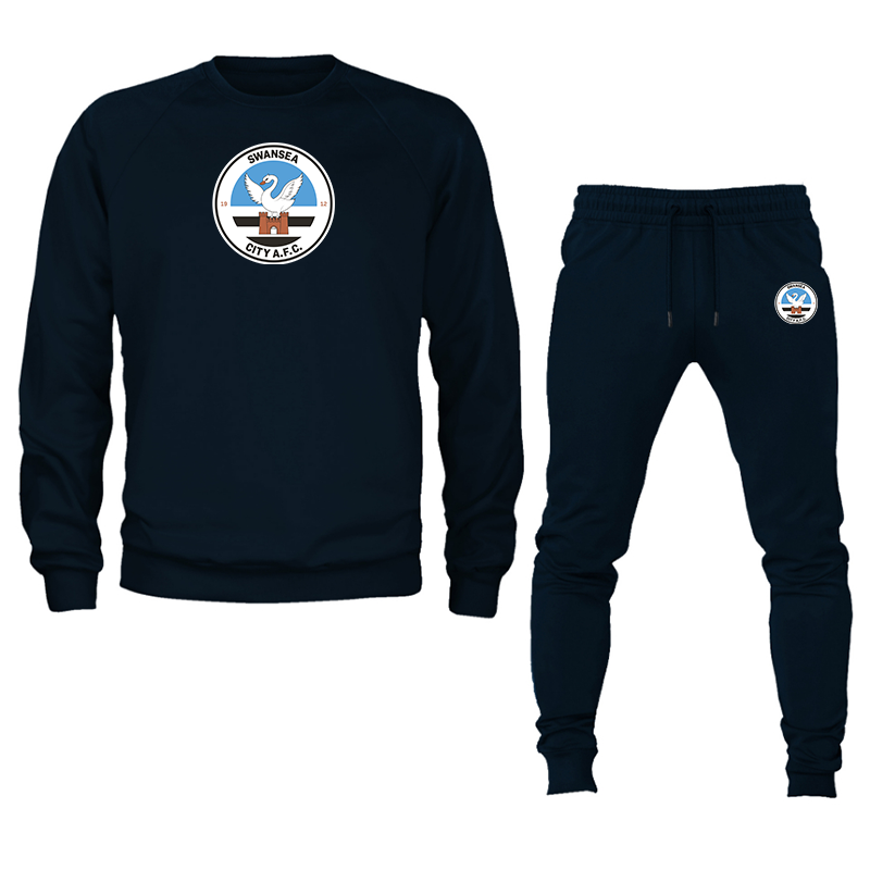 Men's Swansea City Soccer Crewneck Sweatshirt Joggers Suit
