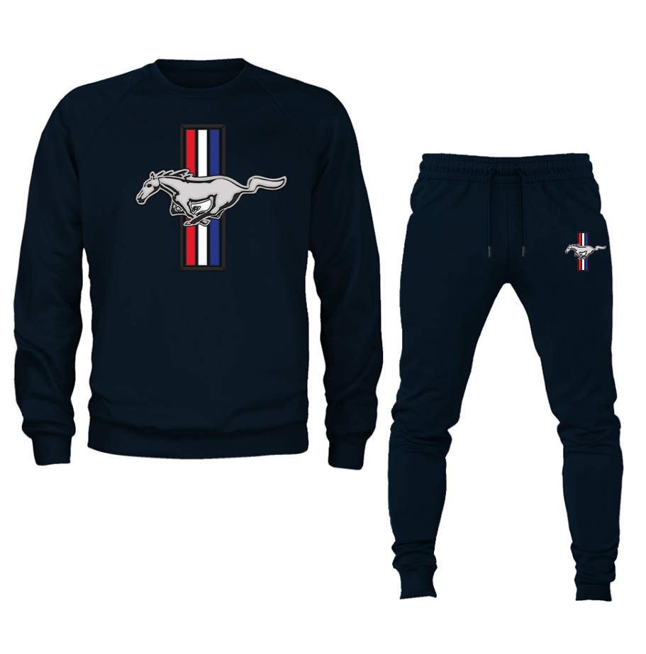 Men's Mustang Crewneck Sweatshirt Joggers Suit