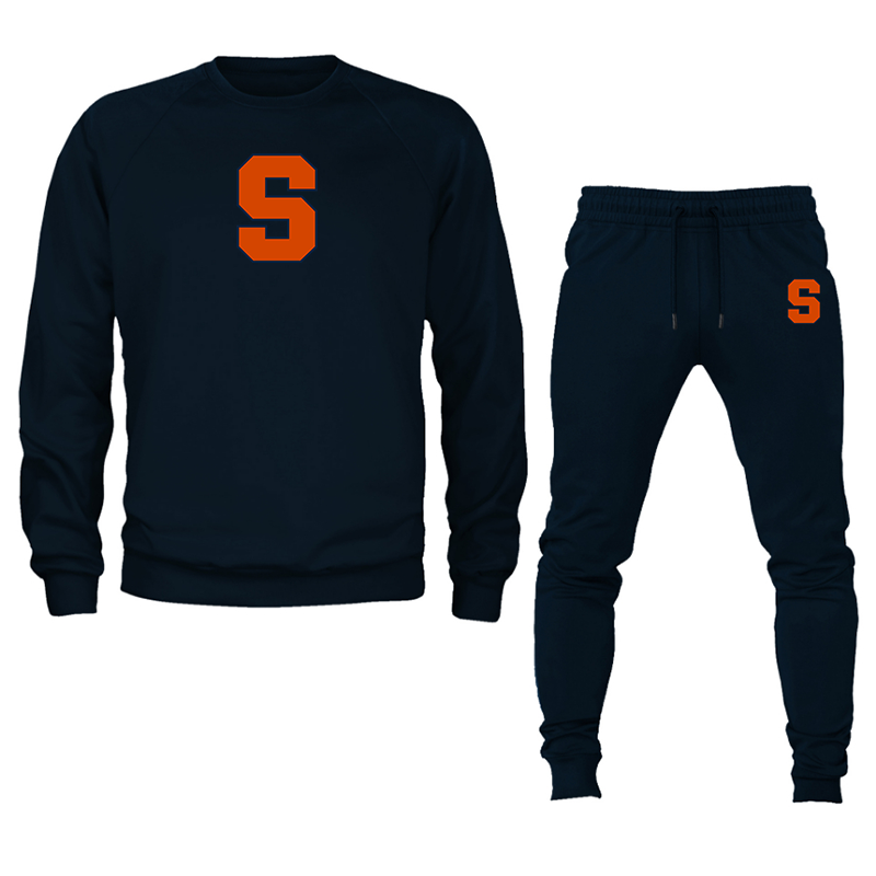 Men's Syracuse Orange Crewneck Sweatshirt Joggers Suit