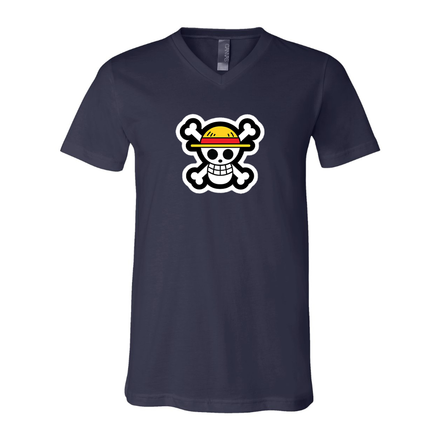 Men's Straw Hat BELLA + CANVAS - Jersey V-Neck T-Shirt